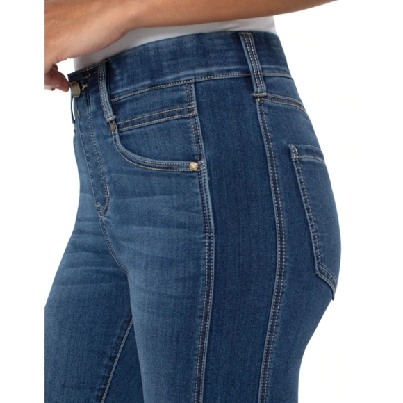 Liverpool Gia Glider Cropped Pull On Blue Jeans - Picture 2 of 8